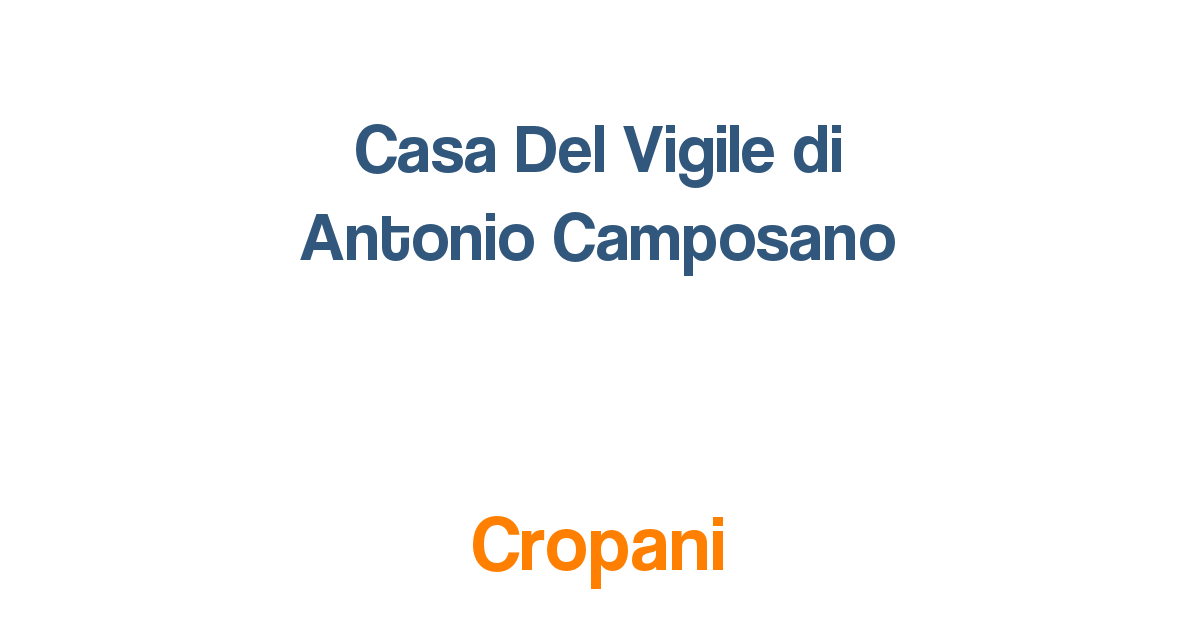 ▷ Casa Del Vigile di Antonio Camposano a Cropani (88051) - Abiti da lavoro,  abiti protettivi